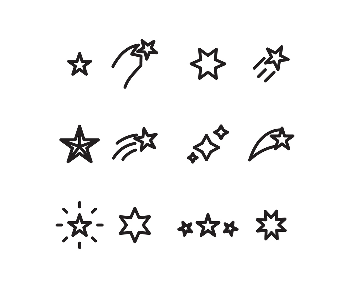 1136x936 Set Of Bethlehem Stars Vector Art Graphics