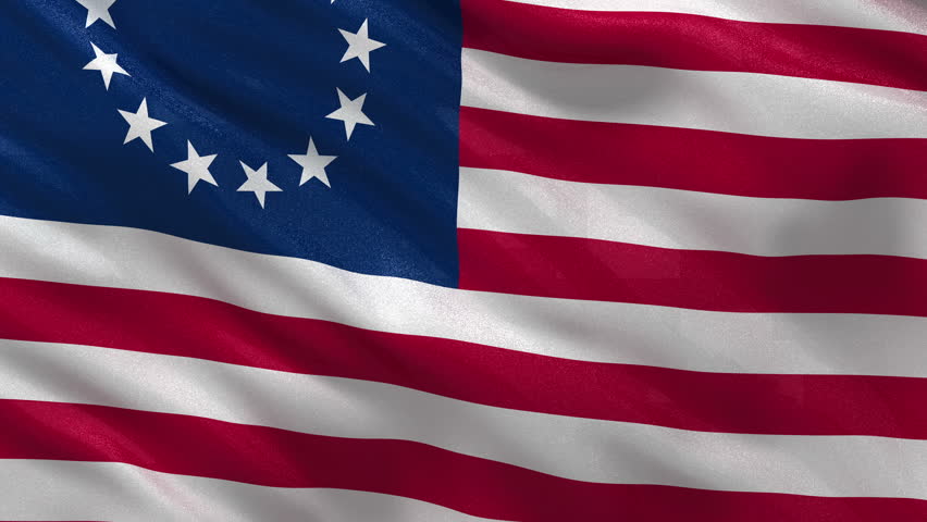 852x480 Betsy Ross Flag Gently Waving Stock Footage Video