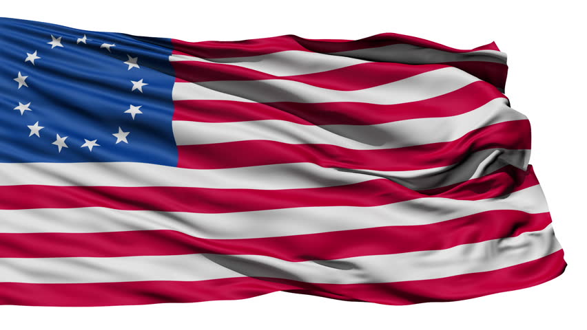 852x480 United States Betsy Ross Flag, Stock Footage Video