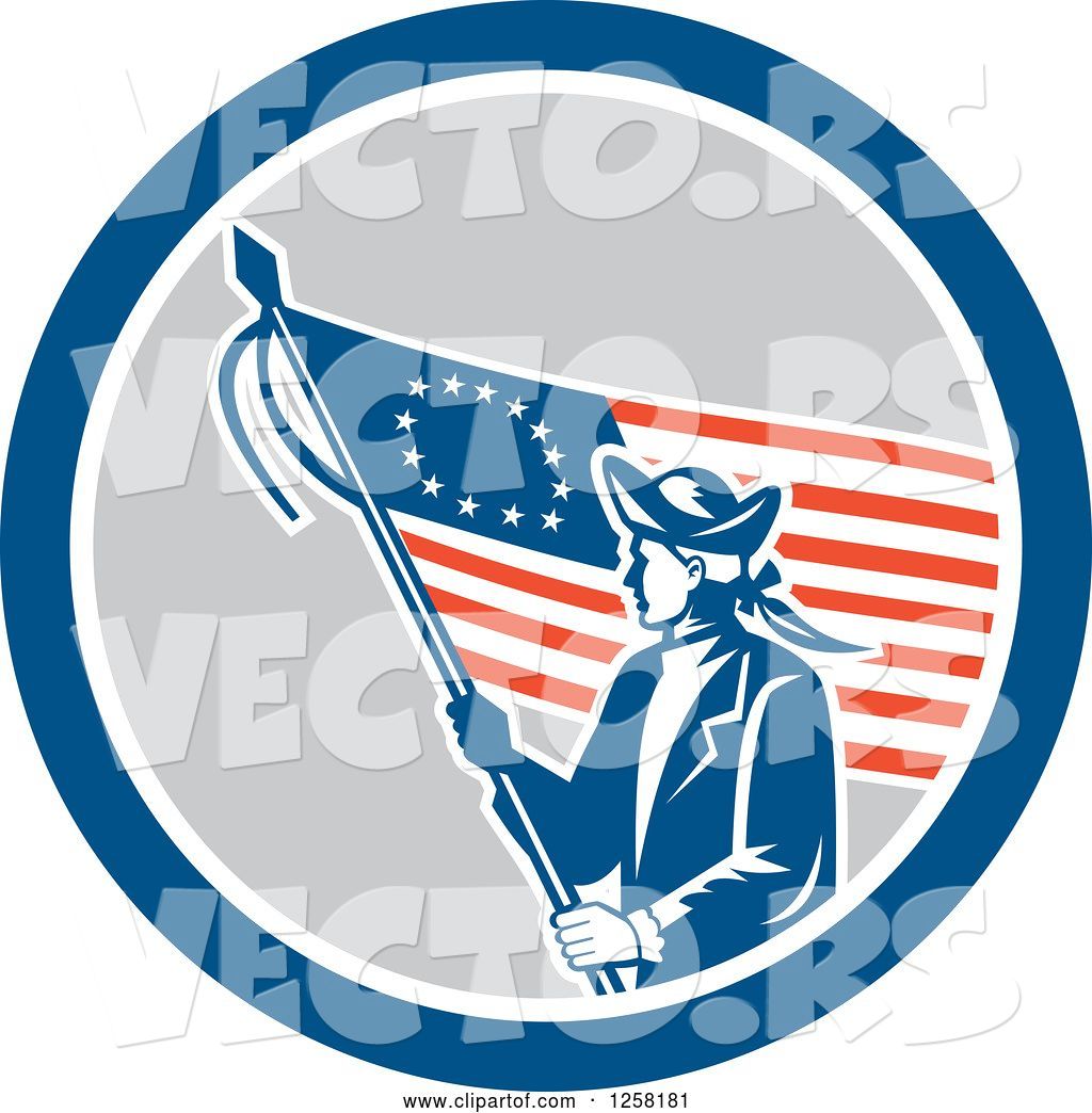 1024x1044 Vector Of Retro Revolutionary Soldier With An American Betsy Ross