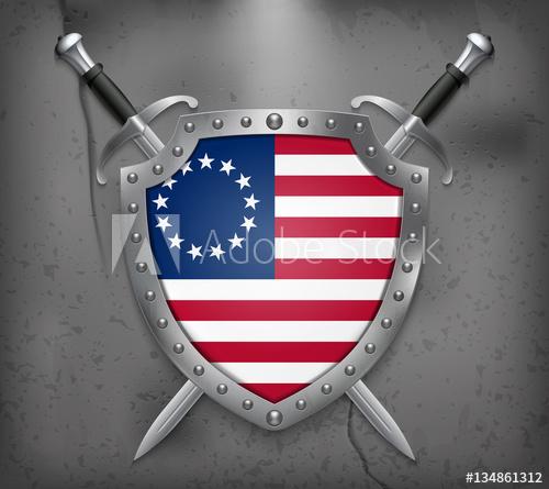500x445 American Betsy Ross Flag Vector Medieval Background