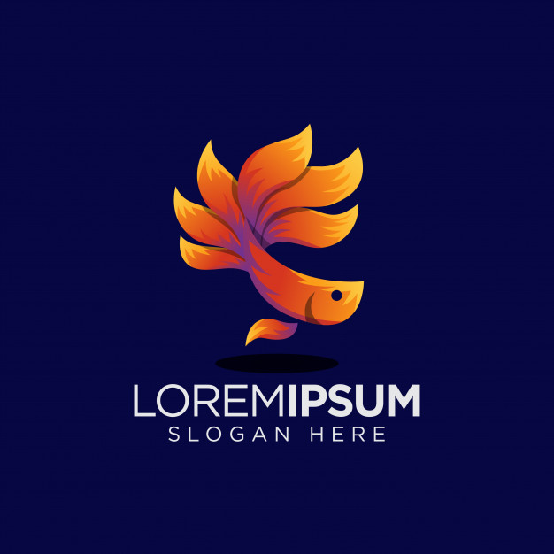 Orange Betta Fish Logo Vector Premium Download 626x626 Orange Betta Fish Logo Vector Premium Download
