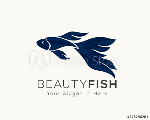 500x400 Beauty Fish Logo, Betta Fish Logo