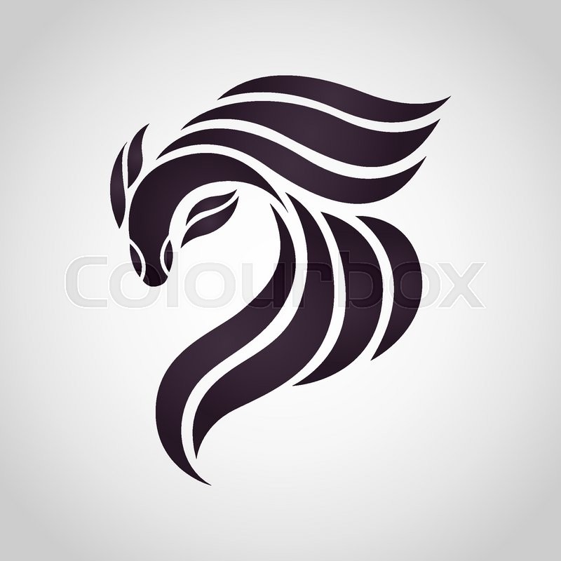 800x800 Fighting Fish Logo Vector Stock Vector Colourbox