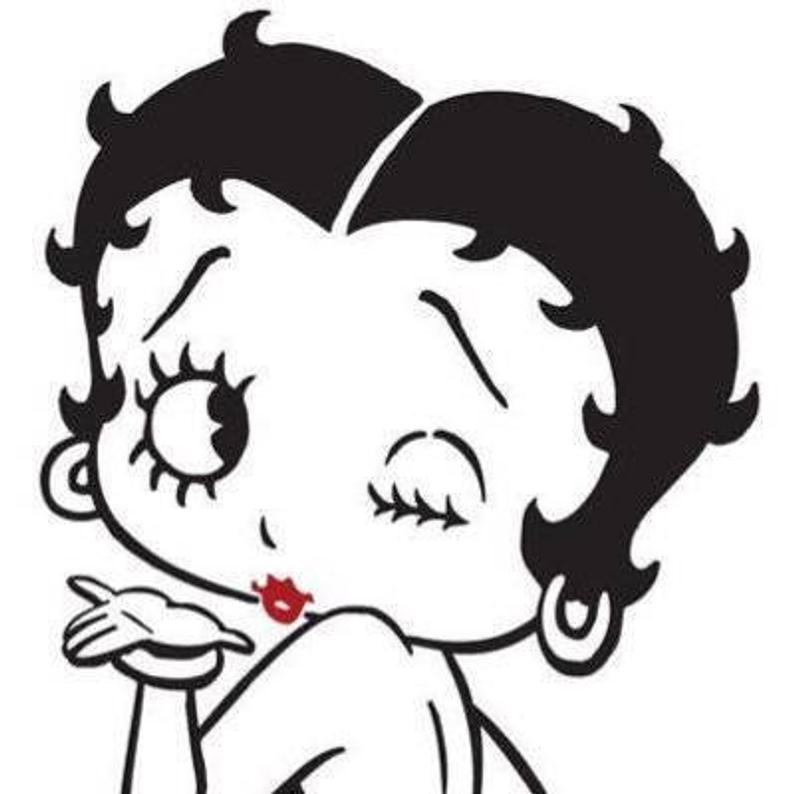 betty boop black and white