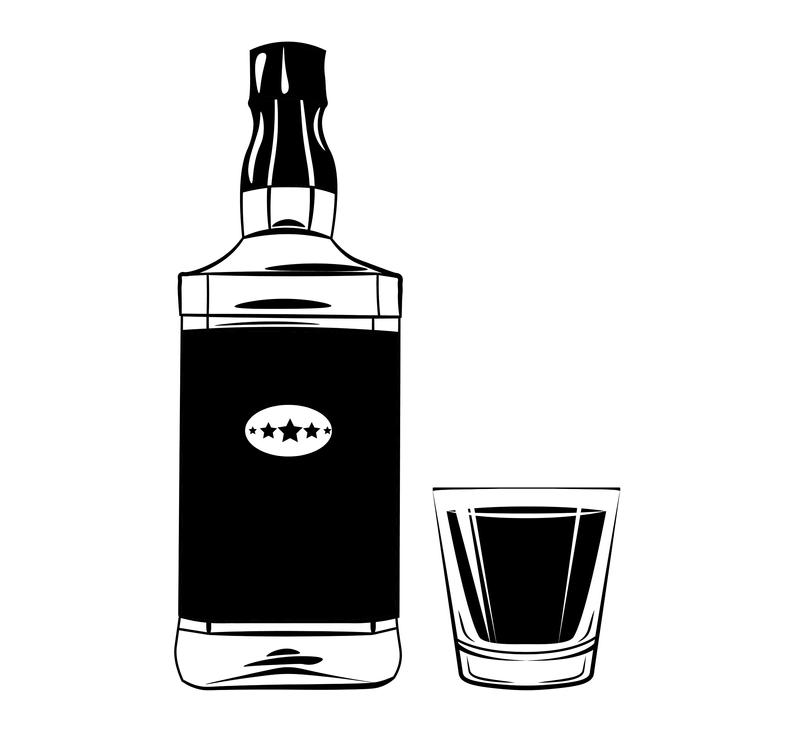Bottle And Glass Alcohol Drink Icon Menu Design Etsy 794x732 Bottle And Glass Alcohol Drink Icon Menu Design Etsy