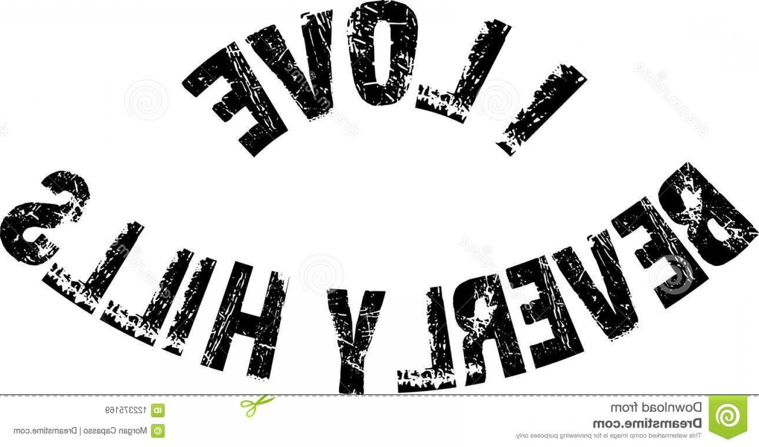 1560x918 I Love Beverly Hills California Text Sign Illustration White