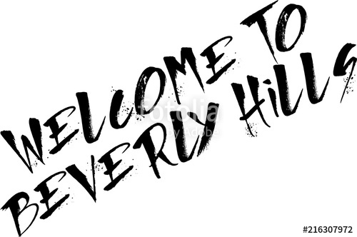 500x332 Welcome To Beverly Hills California Text Sogm Illustration Stock