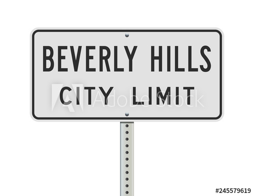 500x385 Beverly Hills City Limit Road Sign