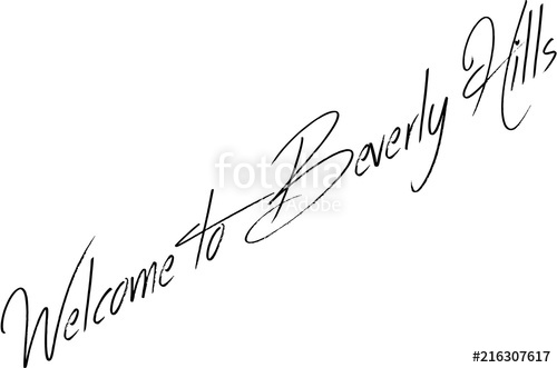 500x331 Welcome To Beverly Hills California Text Sogm Illustration Stock