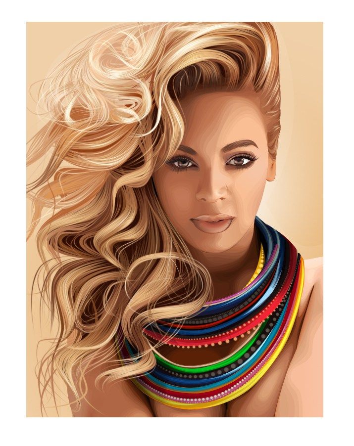 715x902 Beyonce Vector Graphics Vector Portrait, Beyonce Drawing, Art