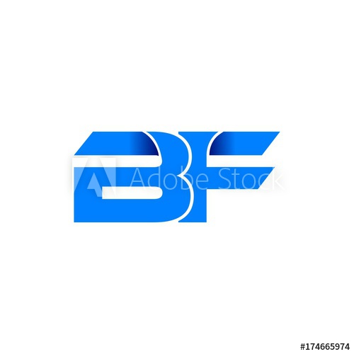 Bf Logo Initial Logo Vector Modern Blue Fold Style 500x500 Bf Logo Initial Logo Vector Modern Blue Fold Style
