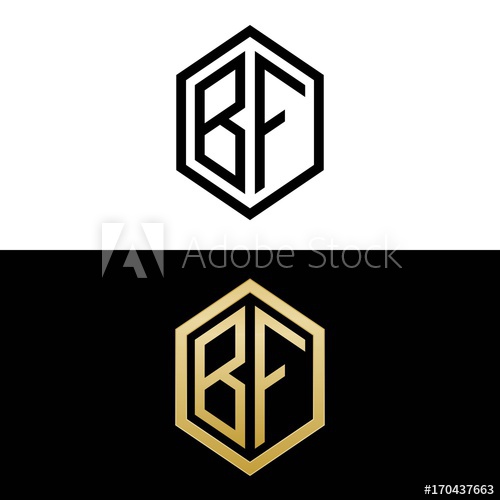 Initial Letters Logo Bf Black And Gold Monogram Hexagon Shape 500x500 Initial Letters Logo Bf Black And Gold Monogram Hexagon Shape