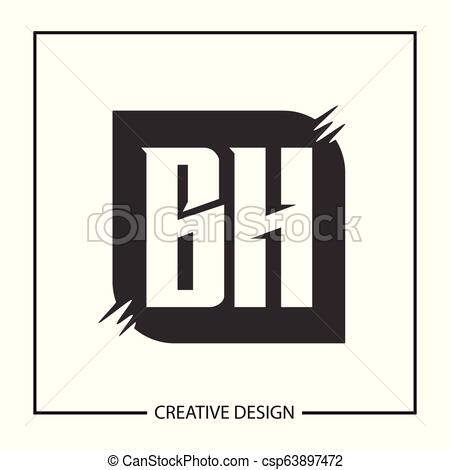 450x470 Initial Letter Bh Logo Template Design Vector Illustration