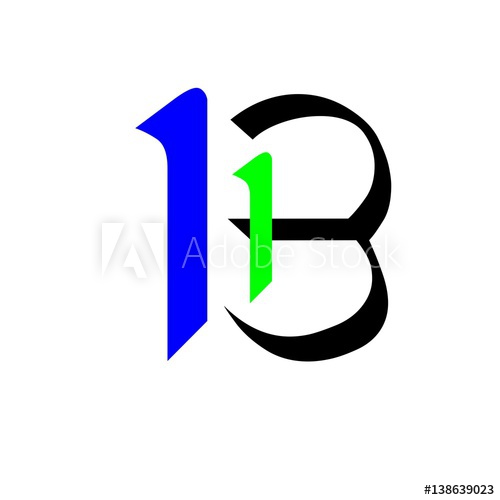 500x500 Initial Letter Bh Black And Blue Color Logo Vector