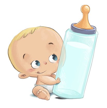 414x418 Bebe Con Stock Vectors