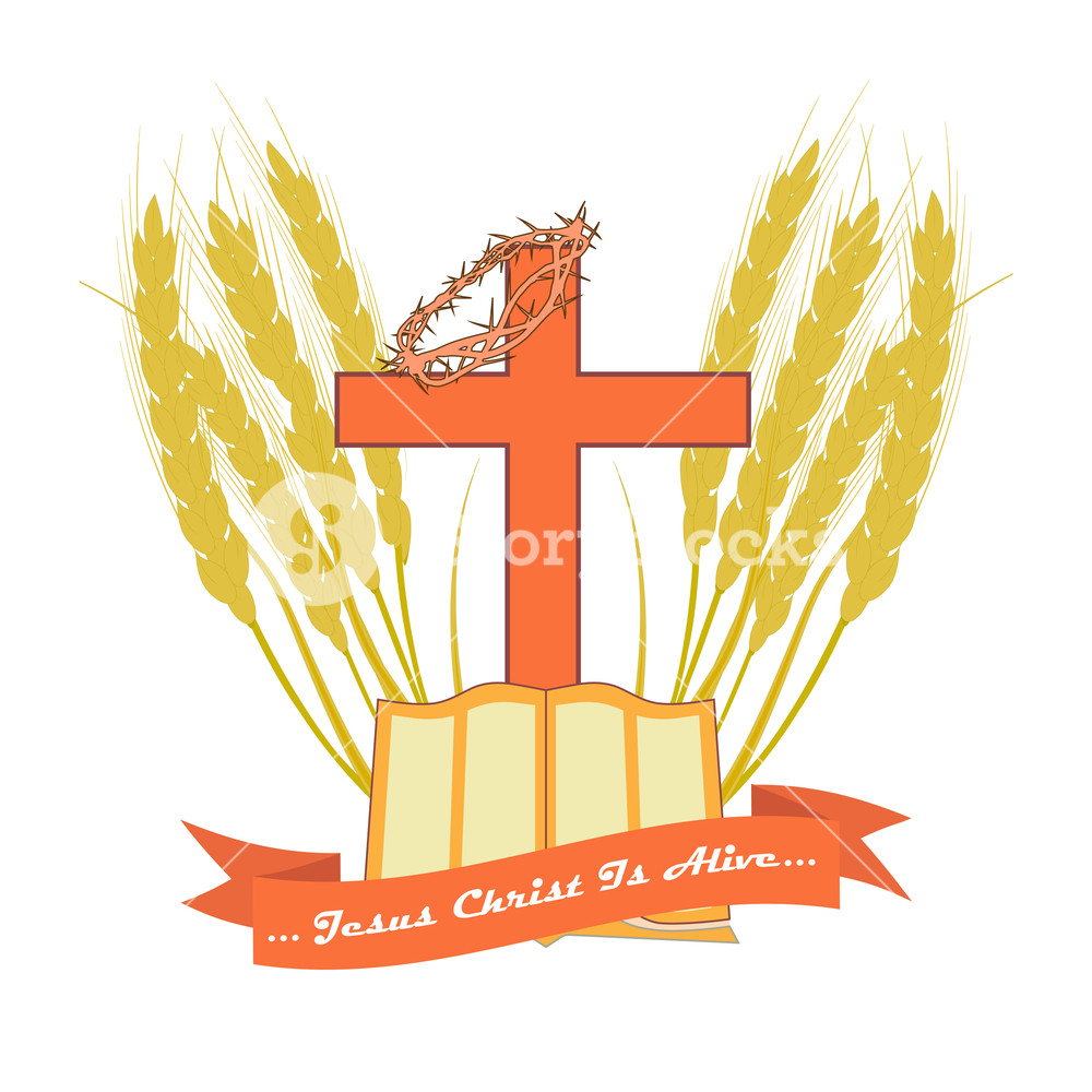 The Bible And The Christian Cross In Edging Made From Wheat Ears 1000x1000 The Bible And The Christian Cross In Edging Made From Wheat Ears