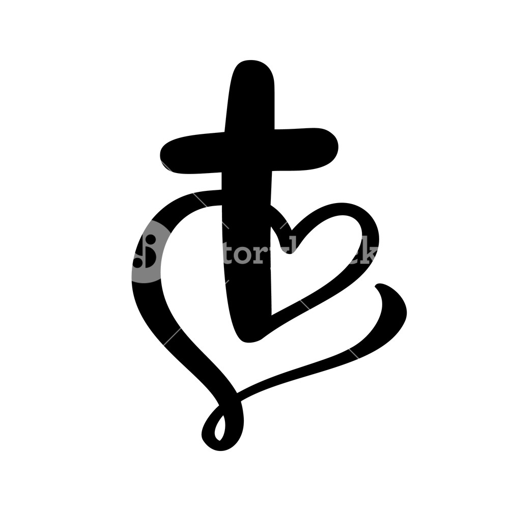 Vector Illustration Of Christian Logo Emblem With Cross And Holy 1000x1000 Vector Illustration Of Christian Logo Emblem With Cross And Holy