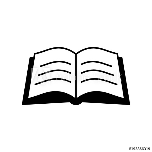 500x500 Open Bible Scripture Book Black Vector Icon On White Background