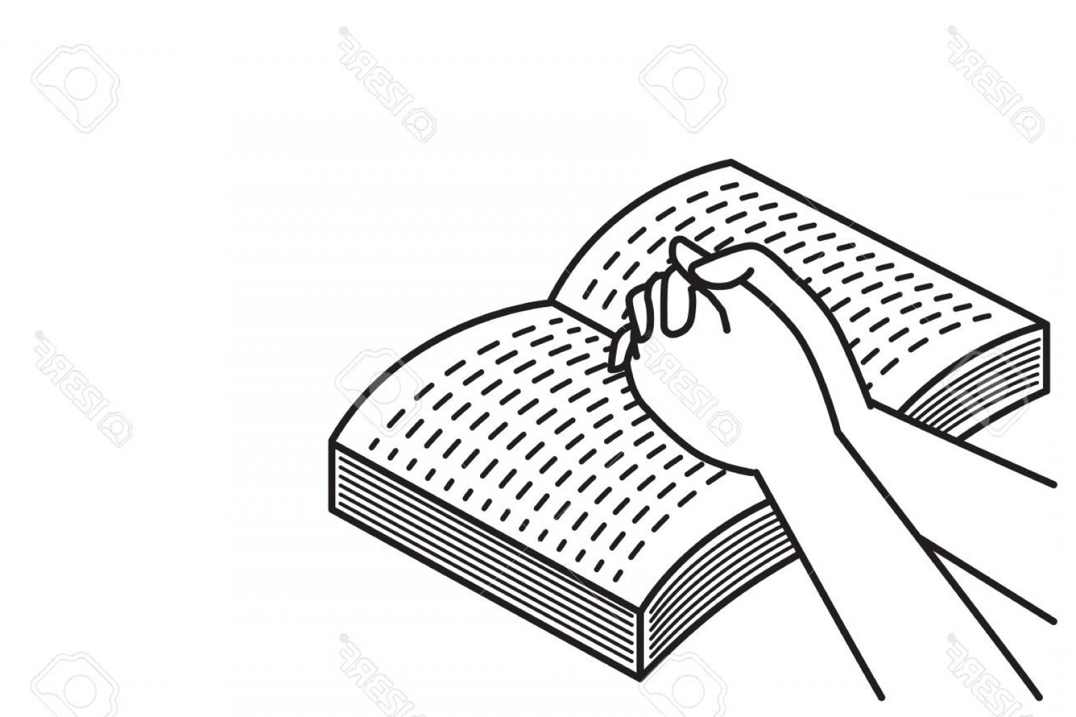 1560x1039 Photostock Vector Hands Holding Praying On Open Bible Book Vector