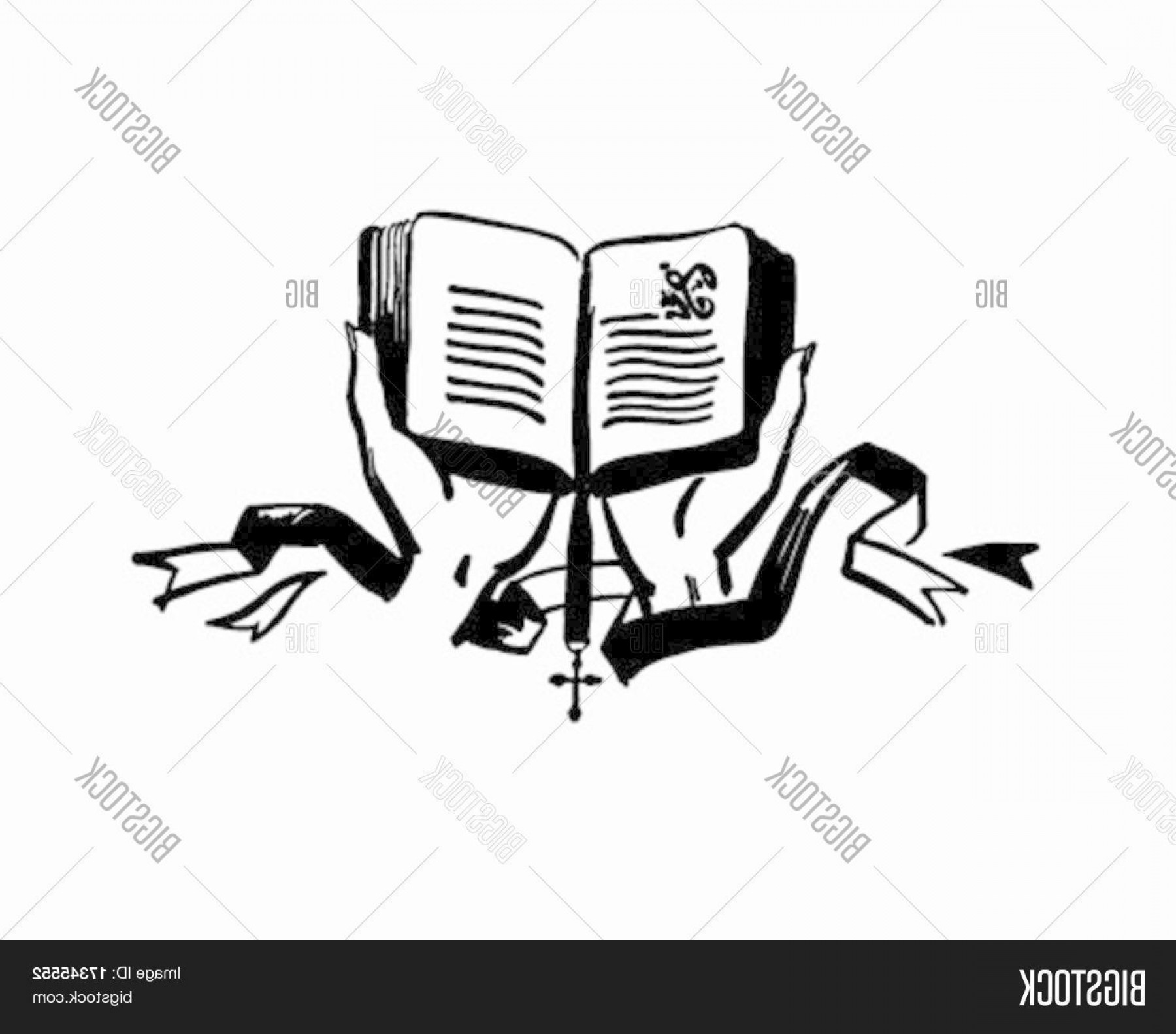 1800x1584 Stock Vector Hands Holding Open Bible Retro Clip Art Createmepink