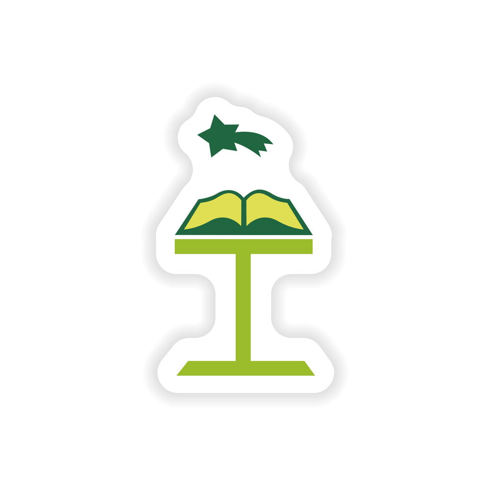 Paper Sticker On White Background Open Bible Vector 1000x1000 Paper Sticker On White Background Open Bible Vector