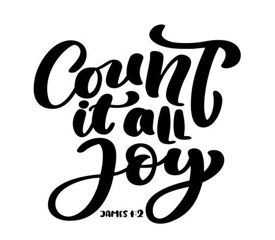560x490 Hand Lettering Count It All Joy, James Biblical Background
