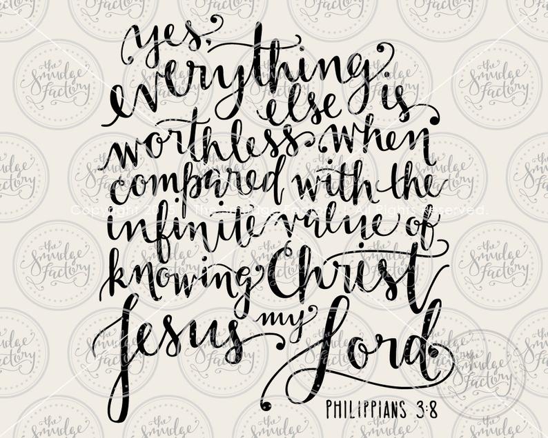 794x635 Philippians Bible Verse Vector Handwritten Silhouette Etsy