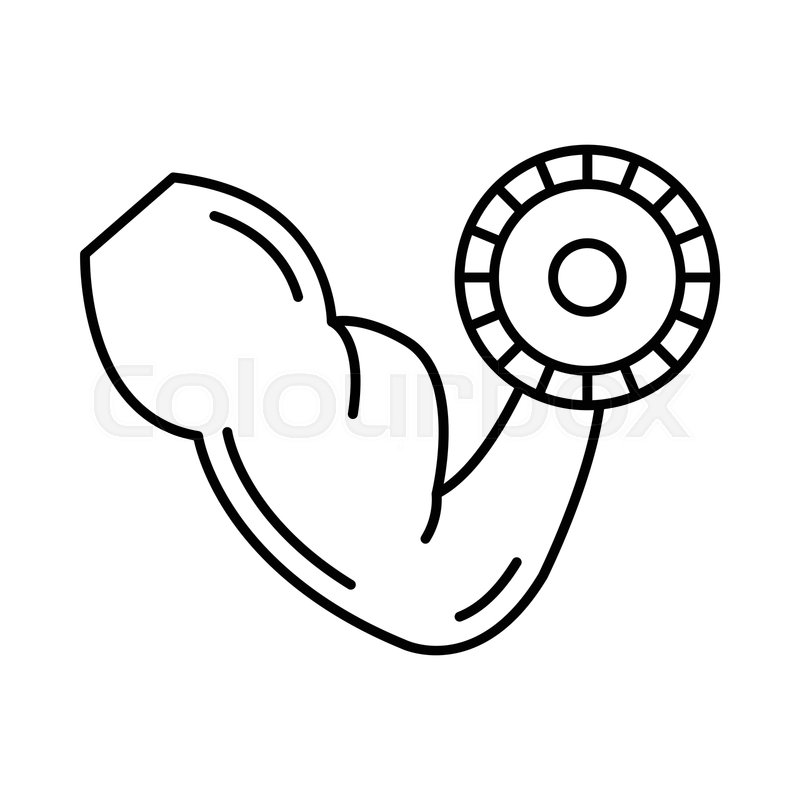 800x800 Bicep Dumbbell Gym Stock Vector Colourbox
