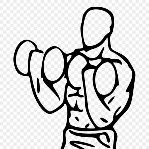 300x300 Muscular Man Flexing Bicep Vector Illustration Newwaysys