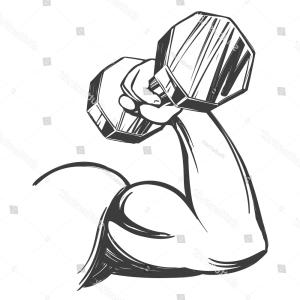 300x300 Arm Bicep Strong Hand Holding Dumbbell Newwaysys