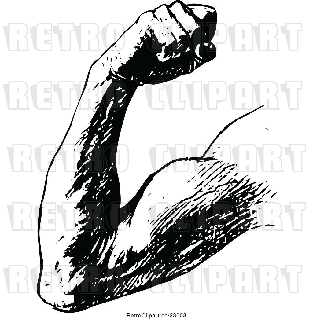 1024x1044 Vector Clip Art Of Retro Arm Flexing A Bicep Muscle