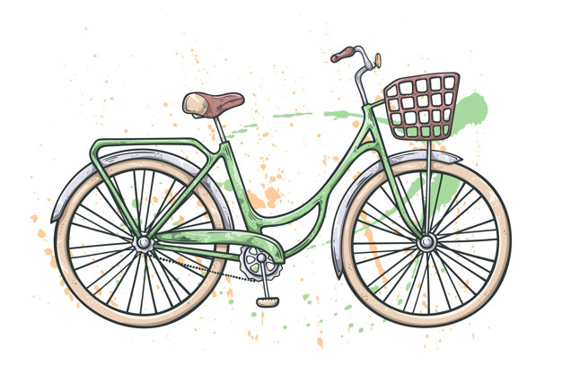 Bicicleta De Vector En Estilo Vintage Textura De Acuarela 626x417 Bicicleta De Vector En Estilo Vintage Textura De Acuarela