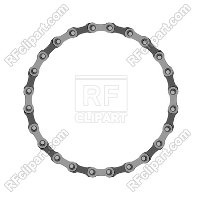 400x400 Bicycle Chain Round Frame Vector Image Of Borders And Frames