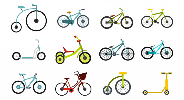 626x341 Bike Icon Set Flat Set Of Bike Vector Icons Collection Isolated