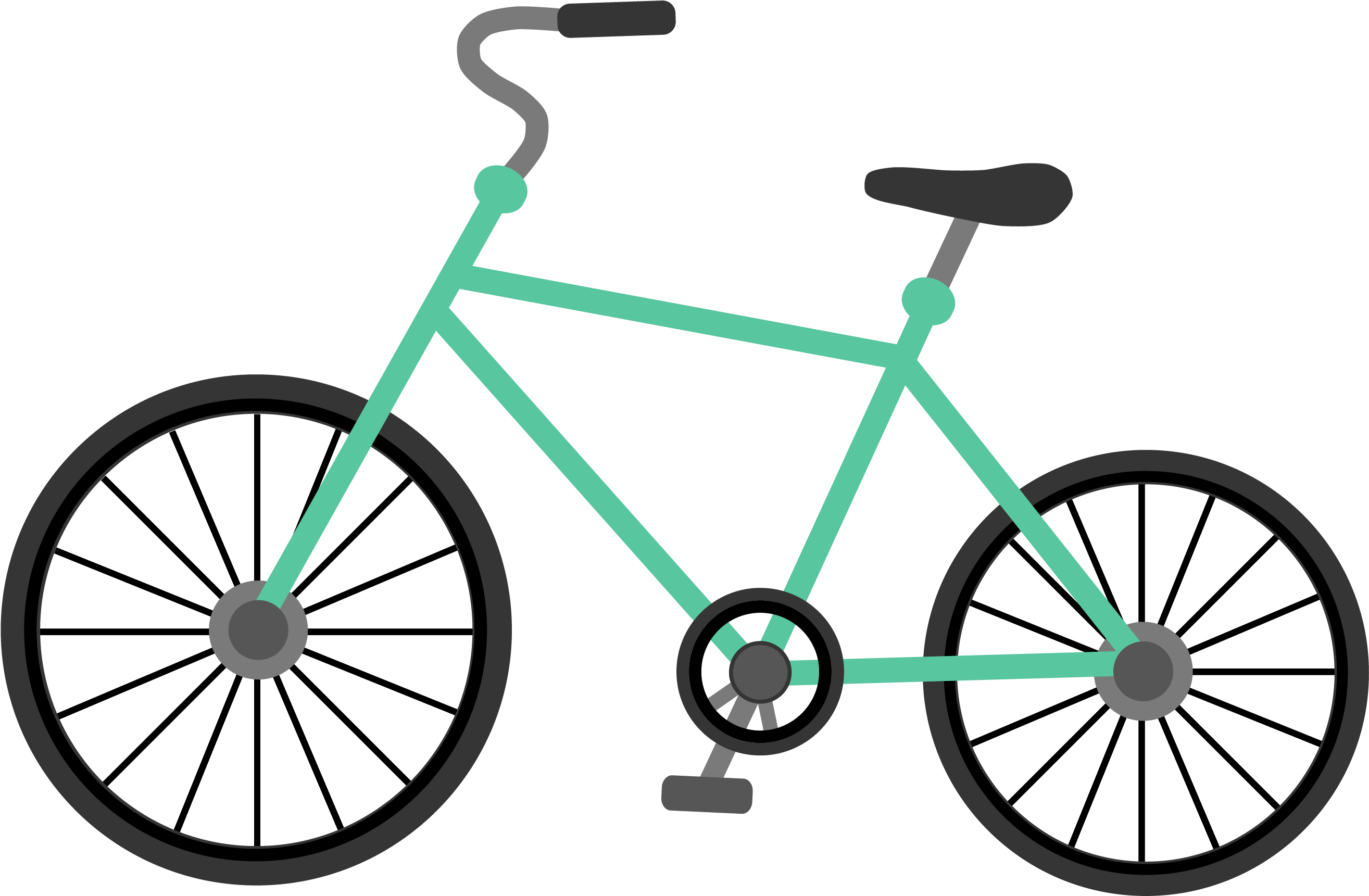 2629x1721 Hd Colorful Transport Bicycle Icon Element Png And Vector