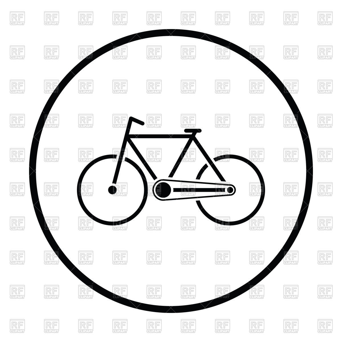1200x1200 Thin Circle Design Of Bicycle Icon Vector Image Of Icons
