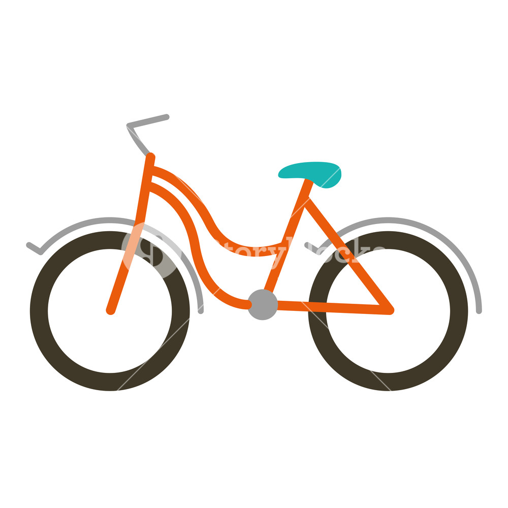 1000x1000 Color Silhouette With Tourist Bike Icon Vector Illustration