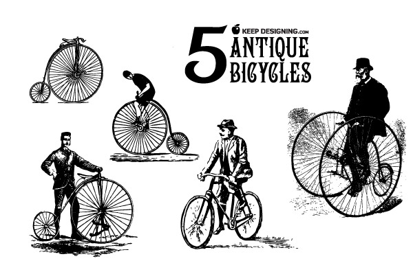 Free Vectors Antique Bicycle Vector Art Keep Designing 600x380 Free Vectors Antique Bicycle Vector Art Keep Designing