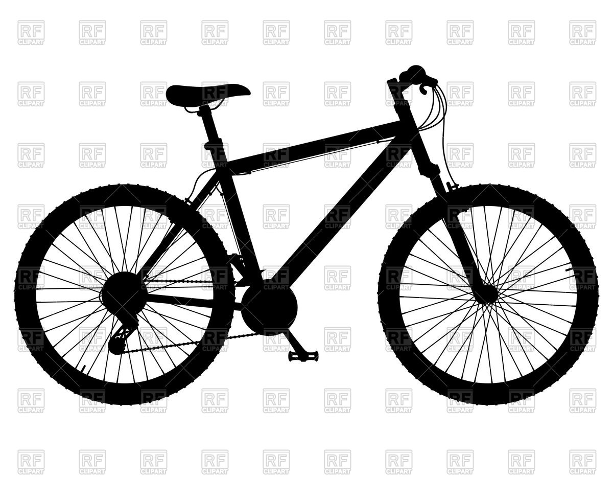 Silhouette Of Mountain Bike With Gear Shifting Vector Image 1200x933 Silhouette Of Mountain Bike With Gear Shifting Vector Image