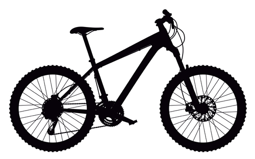 500x312 Mountain Bike Vector Silhouetter Free Download