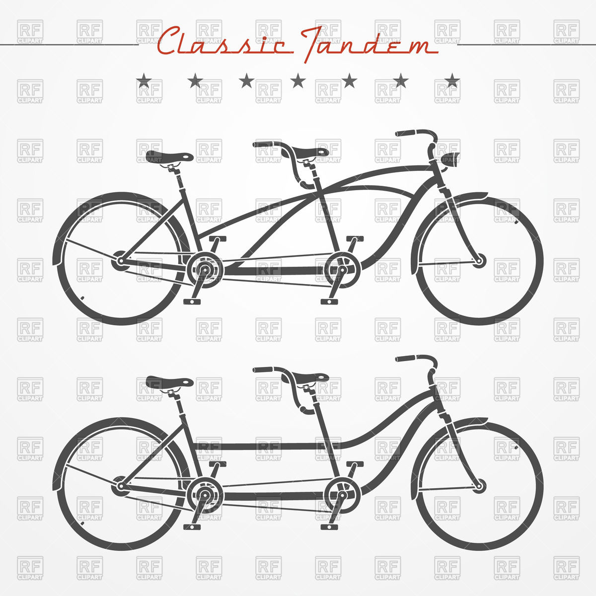1200x1200 Slassic Tandem Bicycles Vector Image Of Transportation Zage