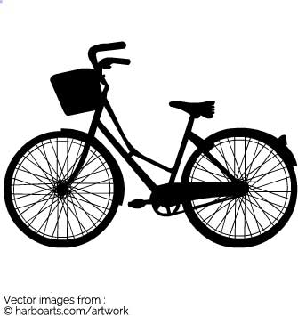 Download Lady Bicycle Silhouette 335x355 Download Lady Bicycle Silhouette