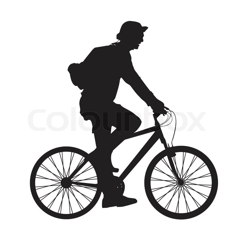 Man On Bike Silhouette 800x800 Man On Bike Silhouette
