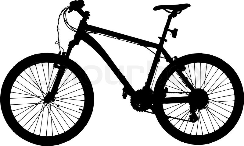Mountain Bike Silhouette Isolated On Stock Vector Colourbox 800x480 Mountain Bike Silhouette Isolated On Stock Vector Colourbox