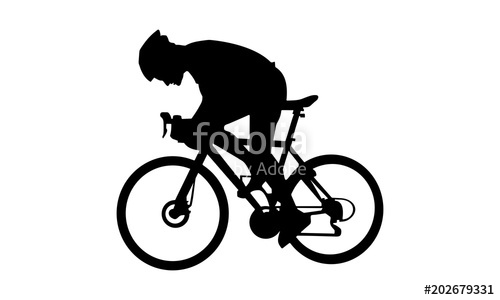 Silhouette Of Men Riding Bikes In The Race Stock Image 500x300 Silhouette Of Men Riding Bikes In The Race Stock Image