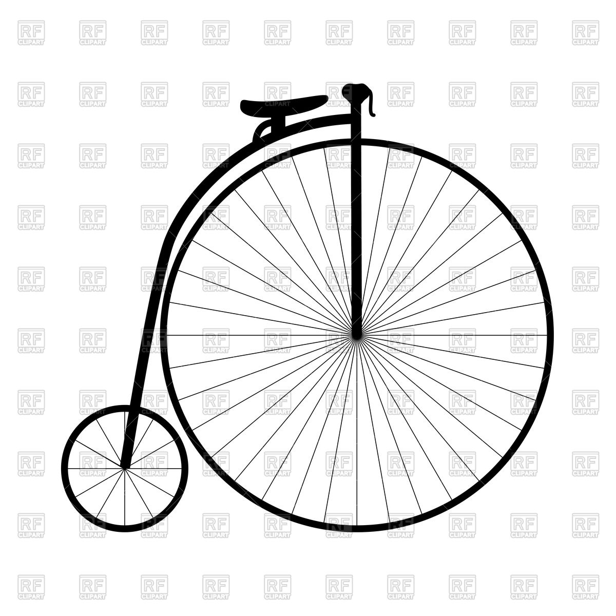 Retro Bicycle With Big Wheel Vector Image Of Transportation 1200x1200 Retro Bicycle With Big Wheel Vector Image Of Transportation