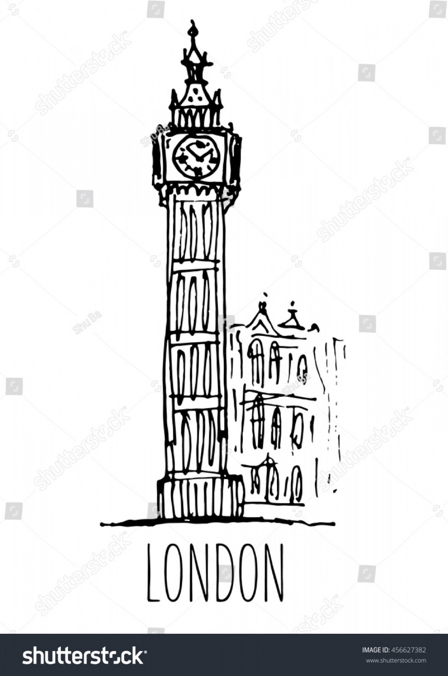 1527x2304 Big Ben London Tower Vector Illustration Soidergi