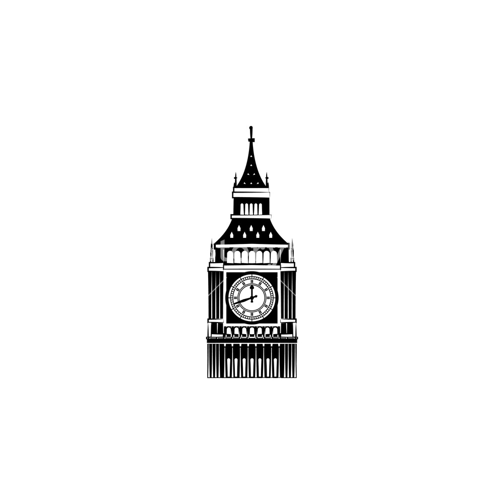 Big Ben Silhouette Vector at Vectorified.com | Collection of Big Ben ...