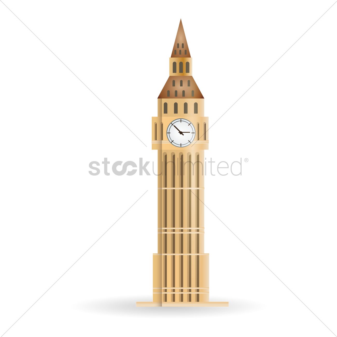 Big Ben Vector Image 1300x1300 Big Ben Vector Image